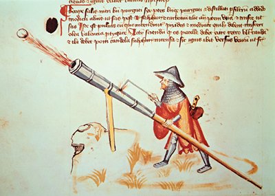Sketch of early model of guns