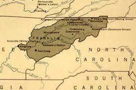 1784 - 3 counties in East Tennessee form the short-lived State of Franklin, which secedes from 