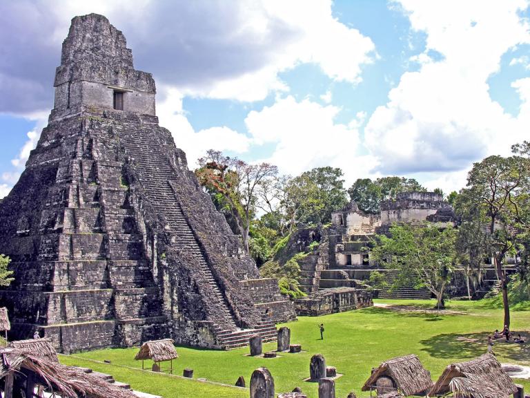 Temple of the Great Jaguar at the Great Plaza in Tikal, Guatemala ...