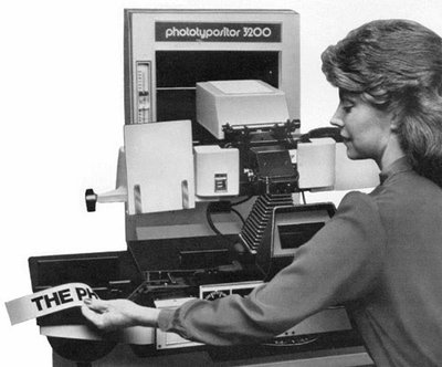 Phototypesetting method introduced in 1949