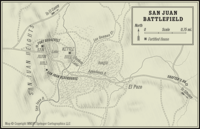 The map to the Battle of San Juan Hill