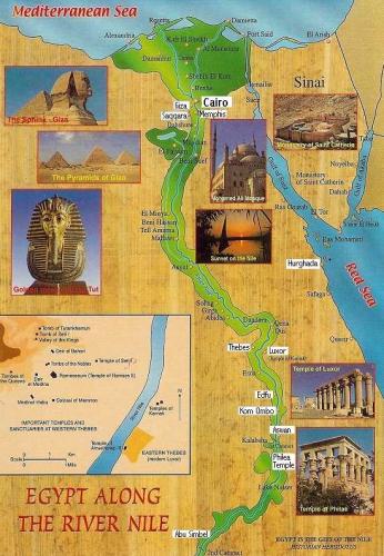 map of tourist attractions in egypt