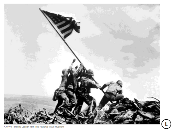 New 11x14 World War II Photo Iwo Jima Marines Raise US Flag on Mount Suribachi