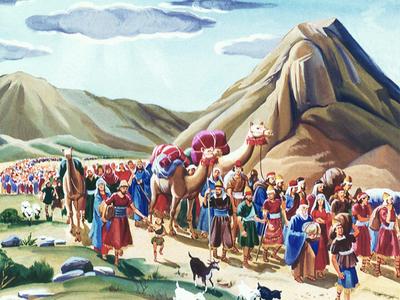 The Israelites Are Shown In This Picture, Traveling From Egypt To ...