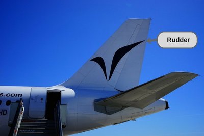 Rudder: Controls movement around the vertical access during flight ...