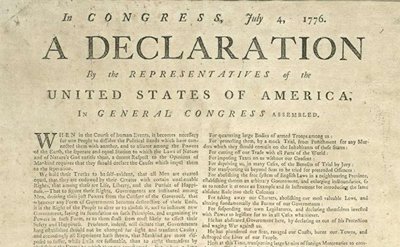 Declaration of independence.