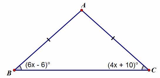 finding base isosceles triangle angles given