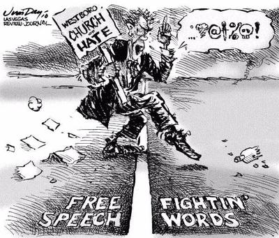 There's a boundary of Free Speech and Fighting Words.