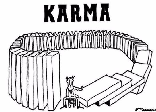'What goes around, comes around' is an example of the Karma we see in ...