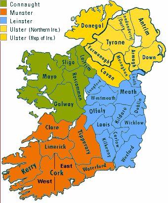 Ulster Munster Leinster Connacht Map Political Map Of Ireland: This Map Represents The... | Sutori