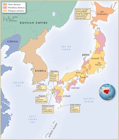 Map of Tokugawa Japan, 1603–1867