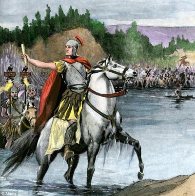 Caesar crosses the Rubicon River