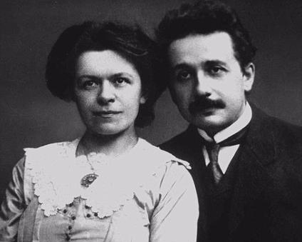 Albert Einstein with his wife, Mileva Maric.