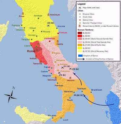 Rome's conquest of Italy.