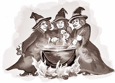 3 witches drawing