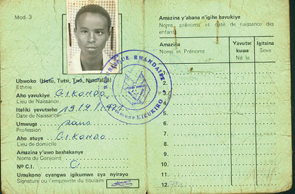 Id Rwanda Tutsi Tutsi identity card