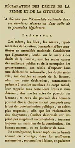 marie olympe de gouges the rights of woman