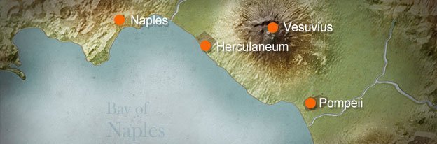 mount vesuvius map location