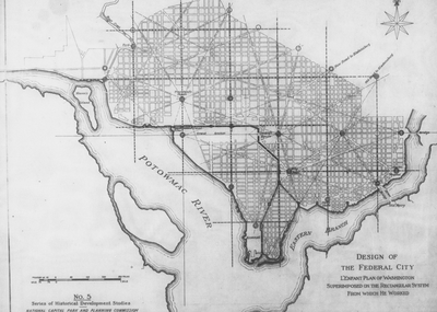 Pierre Charles L'Enfant, Plan of “Federal City” (Washington, D.C.), 1791