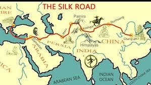 This is the map of the silk road.