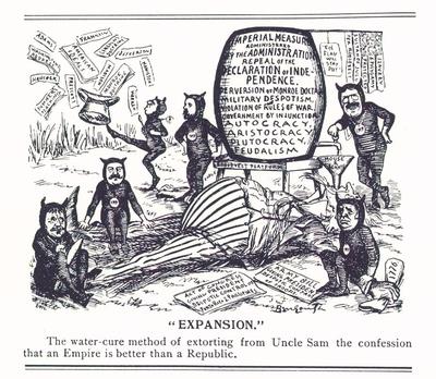 spanish american war political cartoons in color