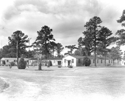 An undated photograph showing a road prison in Lake City, Florida ...