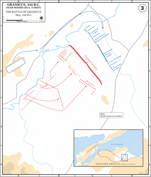 Https www ancient eu image 560 map of the battle of the granicus 