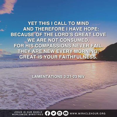 LAMENTATIONS 3:21-23 NIV