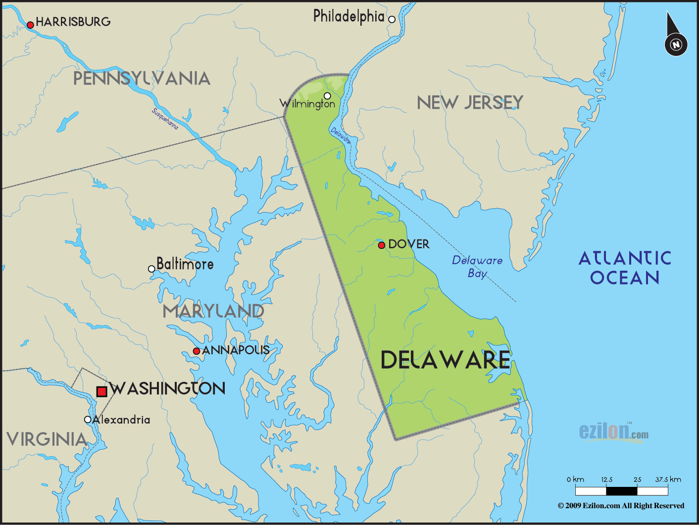 delaware colony map
