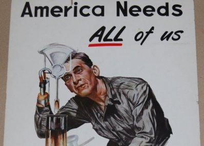 This is an image of a man with a hook hand working on a gauge that is ...