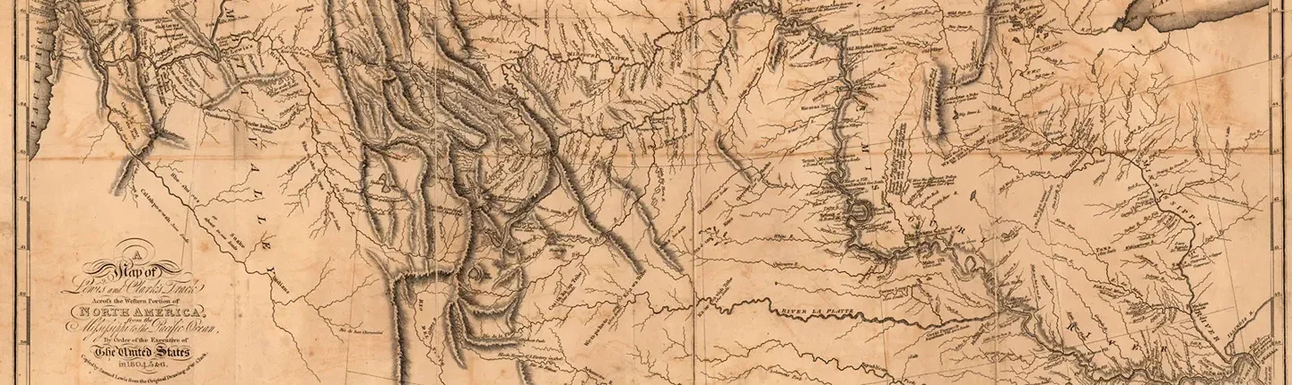 Map of Lewis and Clark Expedition by William Clark and Meriwether Lewis