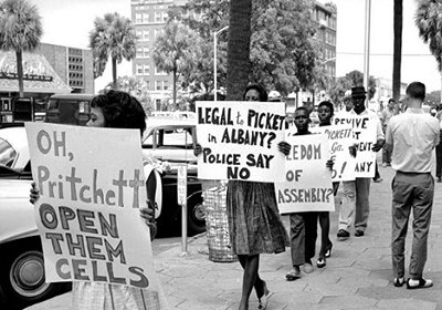 Civil Rights Modern People protesting against the City of Albany’s decision to jail ...