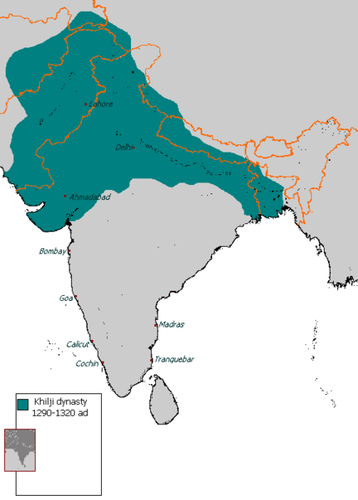 Location of Khiliji dynasty