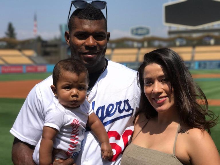 Baseball player Yasiel Puig and girlfriend, Andrea de la Torre