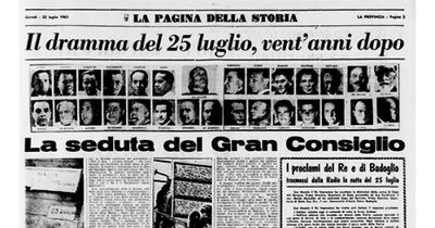 25 luglio 1943: la caduta del fascismo - Istoreco