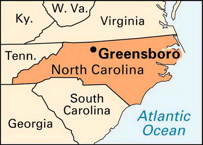 Greensboro South Carolina Map The Greensboro Sit-In | Sutori