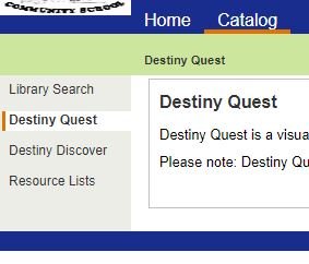 Lets try Destiny Discover now. Go to that little menu on the left and ...