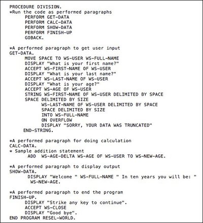 Autocode, COBOL, FLOW-MATIC, and LISP are all 1950 and 60's codes. only ...