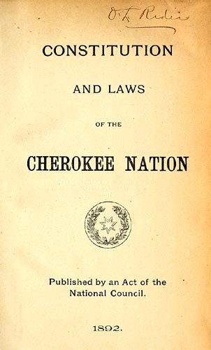 1828-Cherokee's Develop Constitution