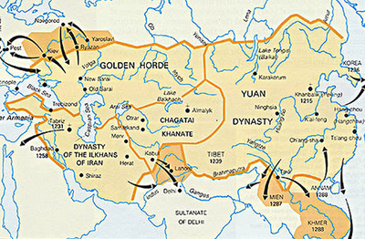 This is a map of the Mongol Empire at its height