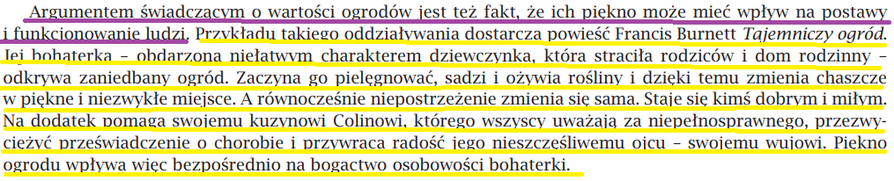 Ustal, czy powyższy fragment to wstęp, rozwinięcie, zakończenie