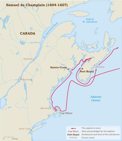 1603- Champlain comes to North America as a geographer for a French Fur ...