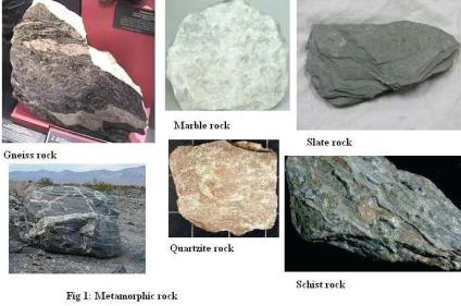examples of metamorphic rocks marble